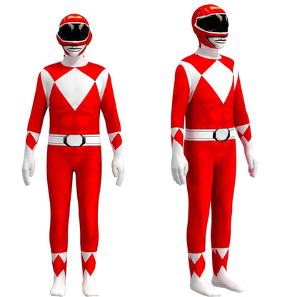 Full-Body Kids' Hero Suit with Muscle Design and Hood