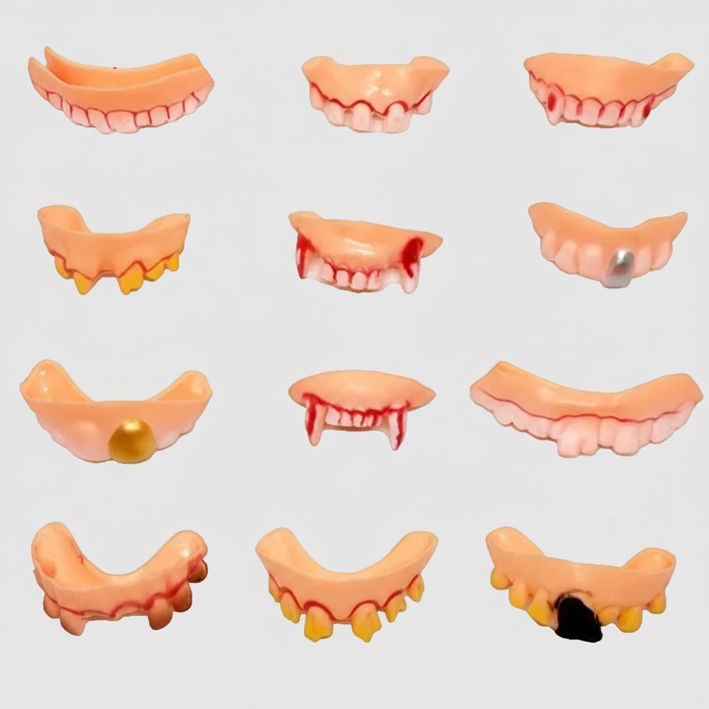 Instant Halloween Transformation with Snap-On Fang Teeth