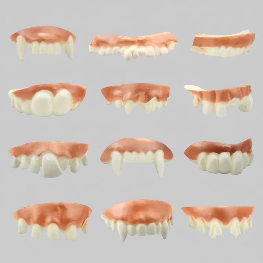 Instant Halloween Transformation with Snap-On Fang Teeth