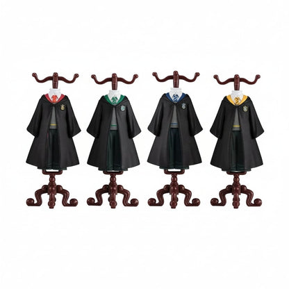 Enchanted Wizard Figurine with School Robe & Display Stand