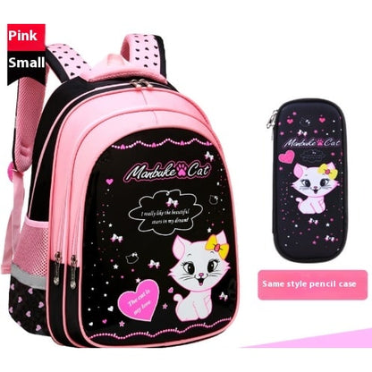 Charming Cat-Themed Backpack Set with Lunch Box & Pencil Case