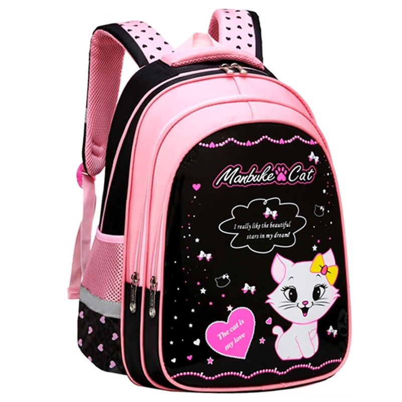 Charming Cat-Themed Backpack Set with Lunch Box & Pencil Case