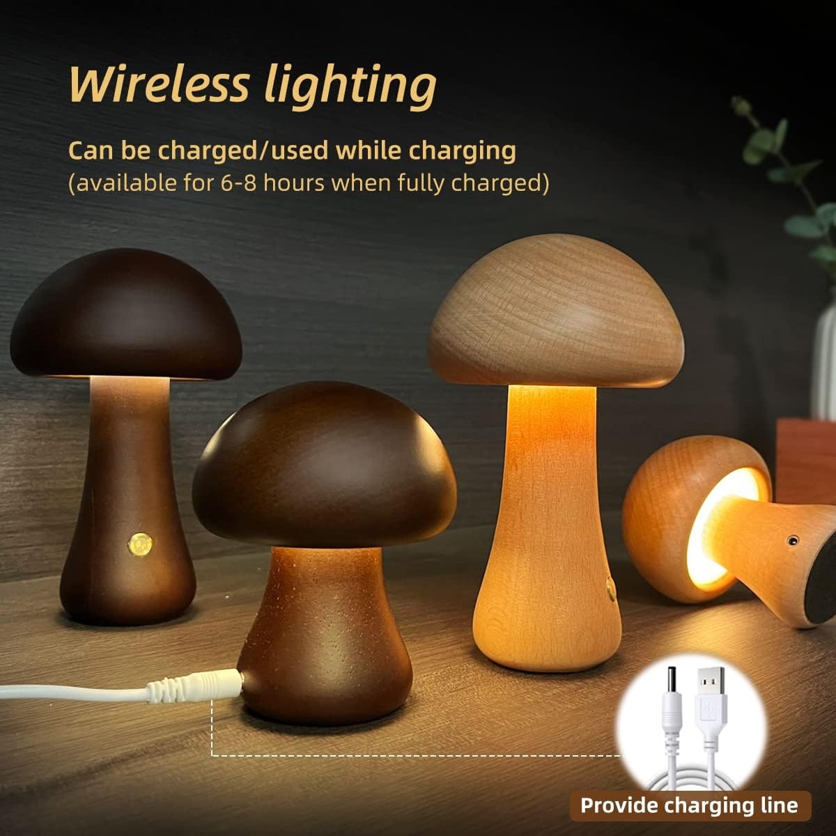 Charming Woodland Night Light with Touch Control for Kids' Rooms