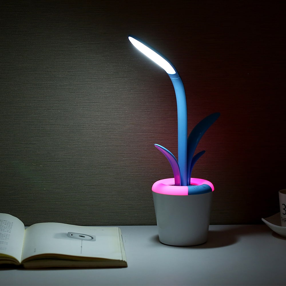 Charming Greenery LED Desk Lamp with Adjustable Settings