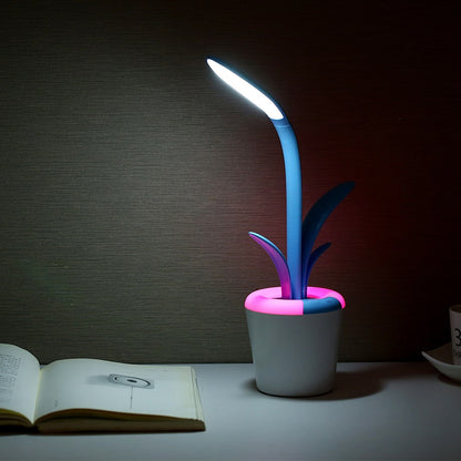 Charming Greenery LED Desk Lamp with Adjustable Settings