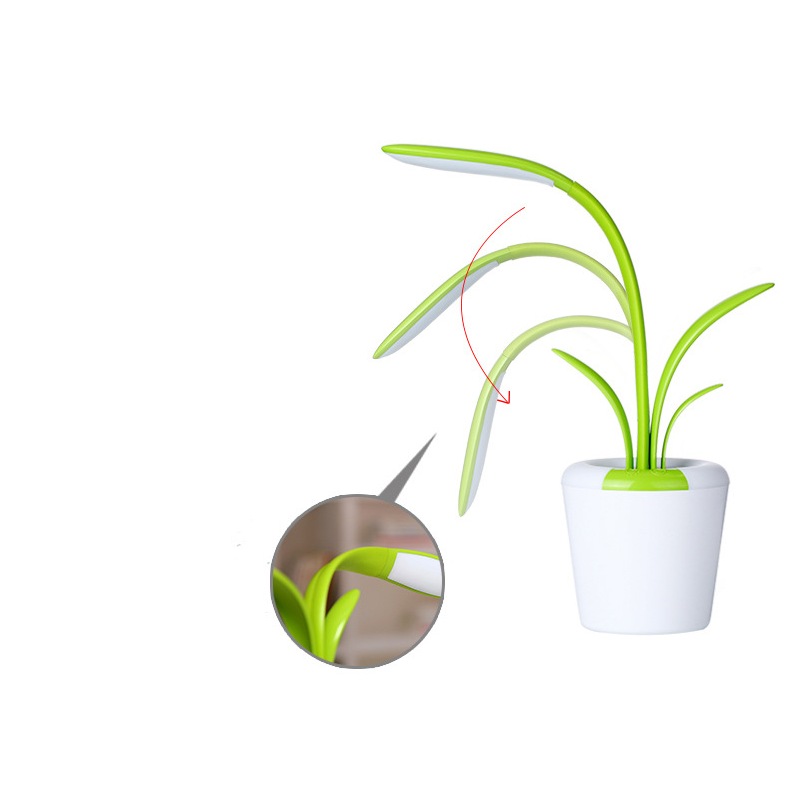 Charming Greenery LED Desk Lamp with Adjustable Settings