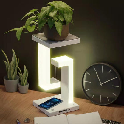 Stylish Rechargeable LED Lamp with Wireless Charging Capability