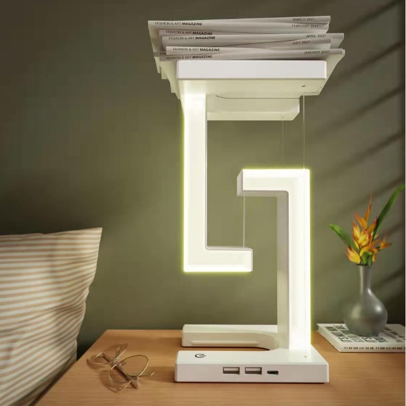Stylish Rechargeable LED Lamp with Wireless Charging Capability