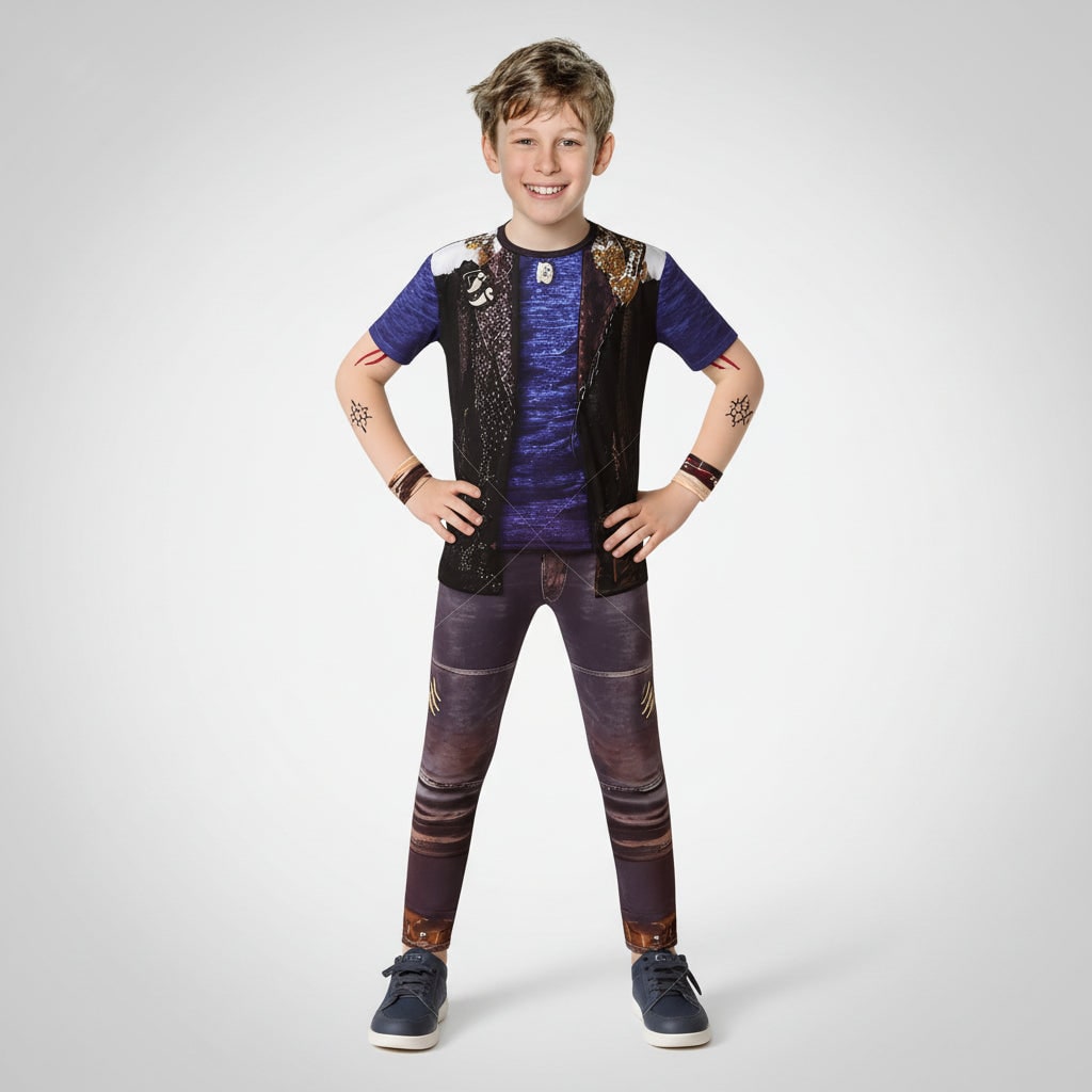 Transformative Kids' Wolf Costume with Convenient Zip Closure
