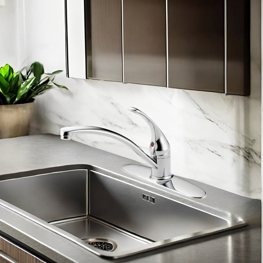 360-Degree Swivel Kitchen Faucet with Single Handle