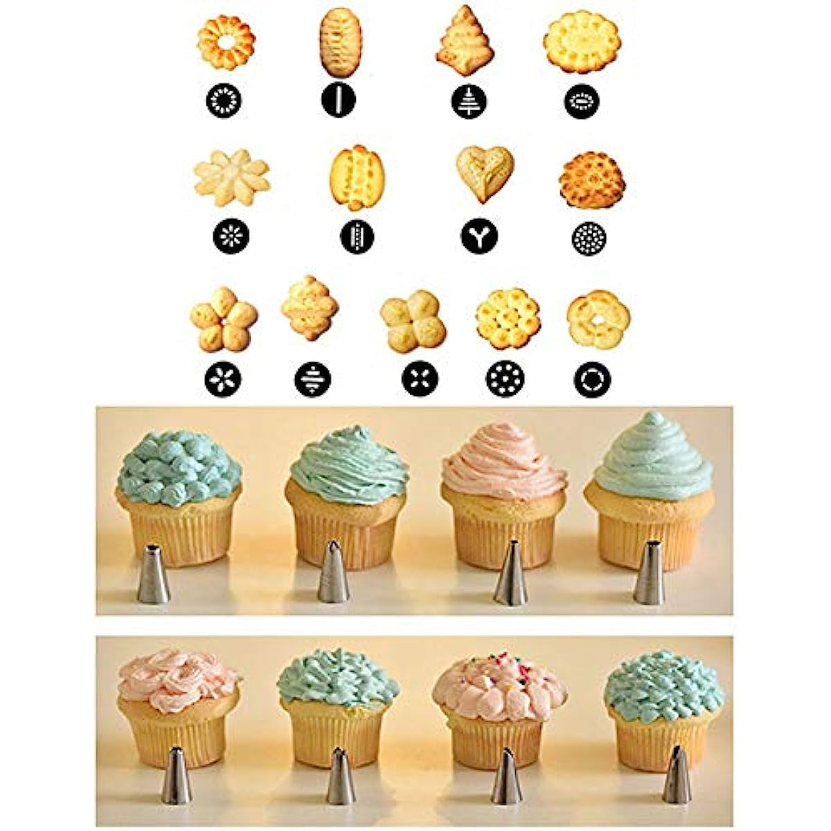 22-Piece Cookie Press and Decorating Set in Stainless Steel