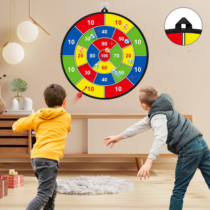 Double-Sided Dartboard for Kids – Safe Large Indoor & Outdoor Darts