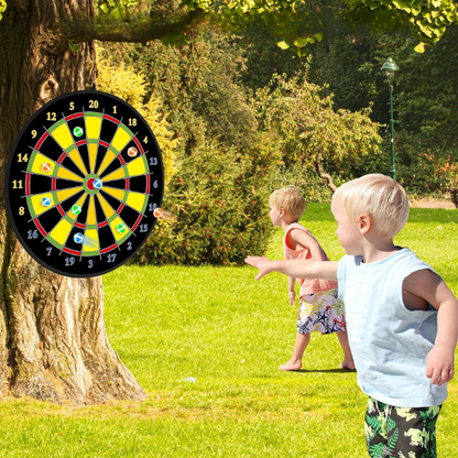 Double-Sided Dartboard for Kids – Safe Large Indoor & Outdoor Darts