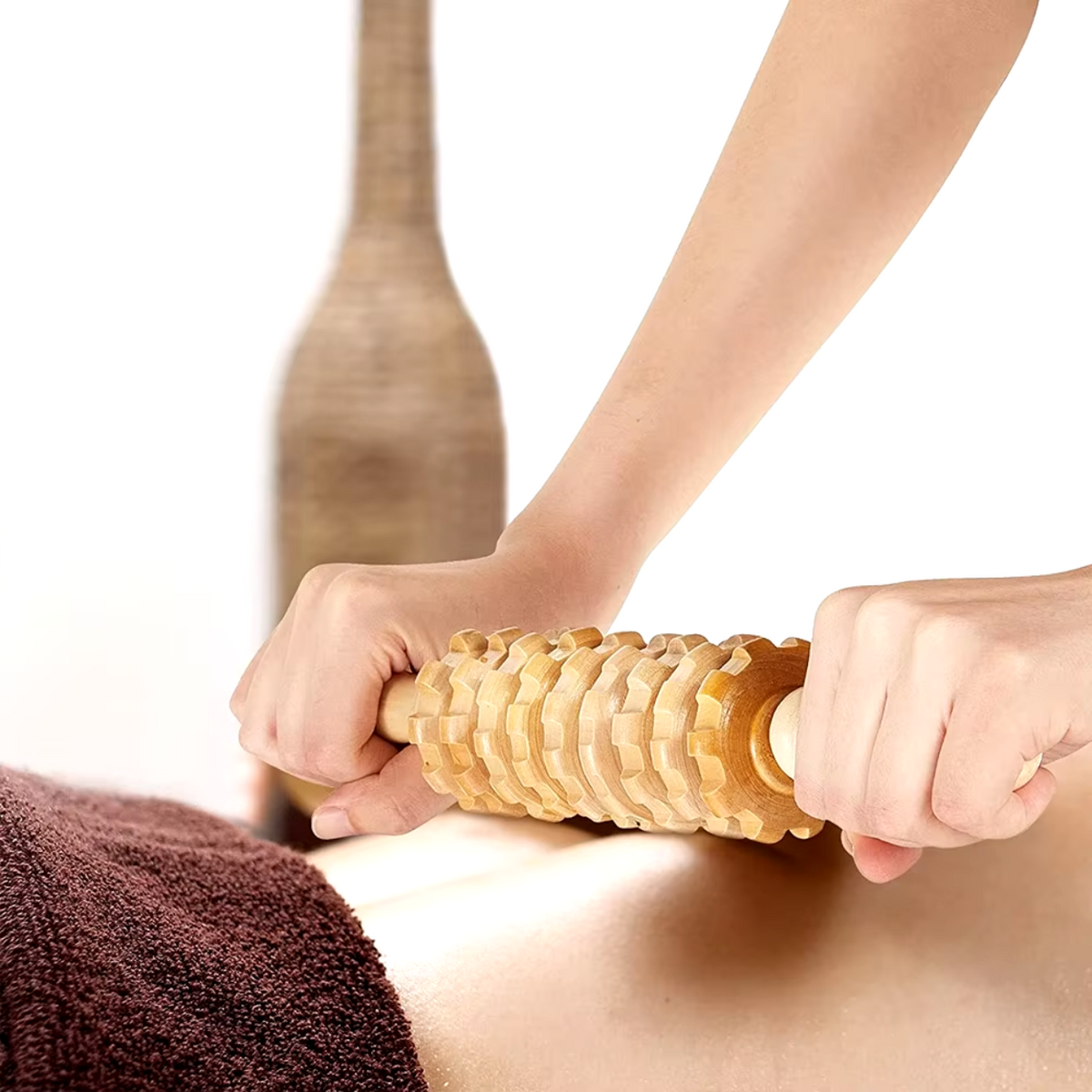 6-Piece Wooden Maderotherapy Set for Stress Relief