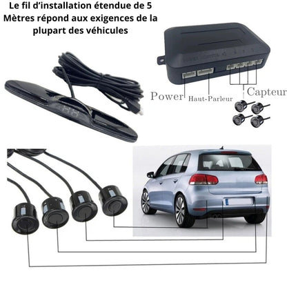LED Display Parking Assistant with Reverse Radar System