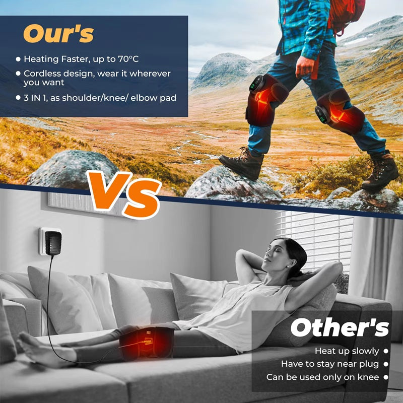 3-in-1 Heating Pad for Knees with Intelligent Temperature Settings