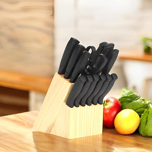 22-Piece Knife Set with Block – High-Quality Kitchen Cutlery