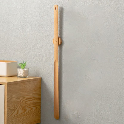 Magnetic Wooden Shoehorn – Long Handle for Easy Access