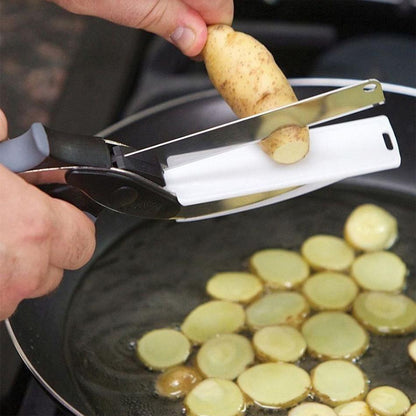 Dual-Function Kitchen Cutter for Slicing and Chopping
