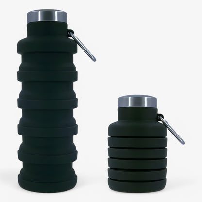 Collapsible Silicone Water Bottle - 500 ml - Black