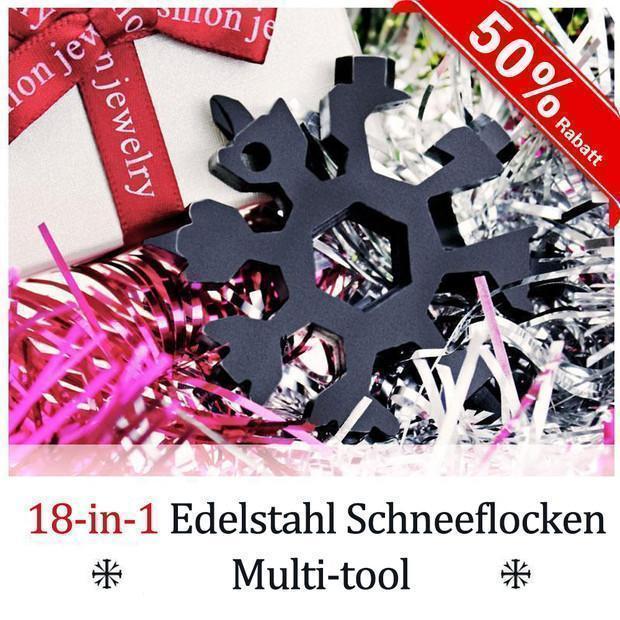 Compact 18-in-1 Stainless Steel Snowflake Multi-Tool