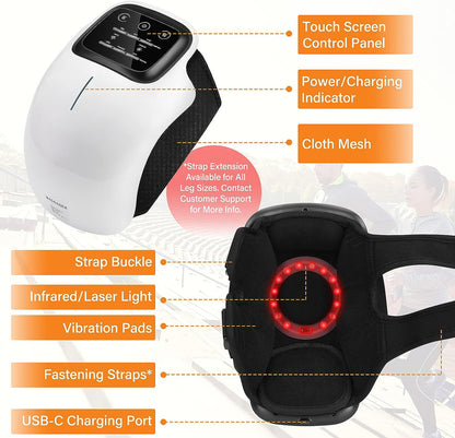 Wireless Rechargeable Knee Massager with Infrared and Vibration