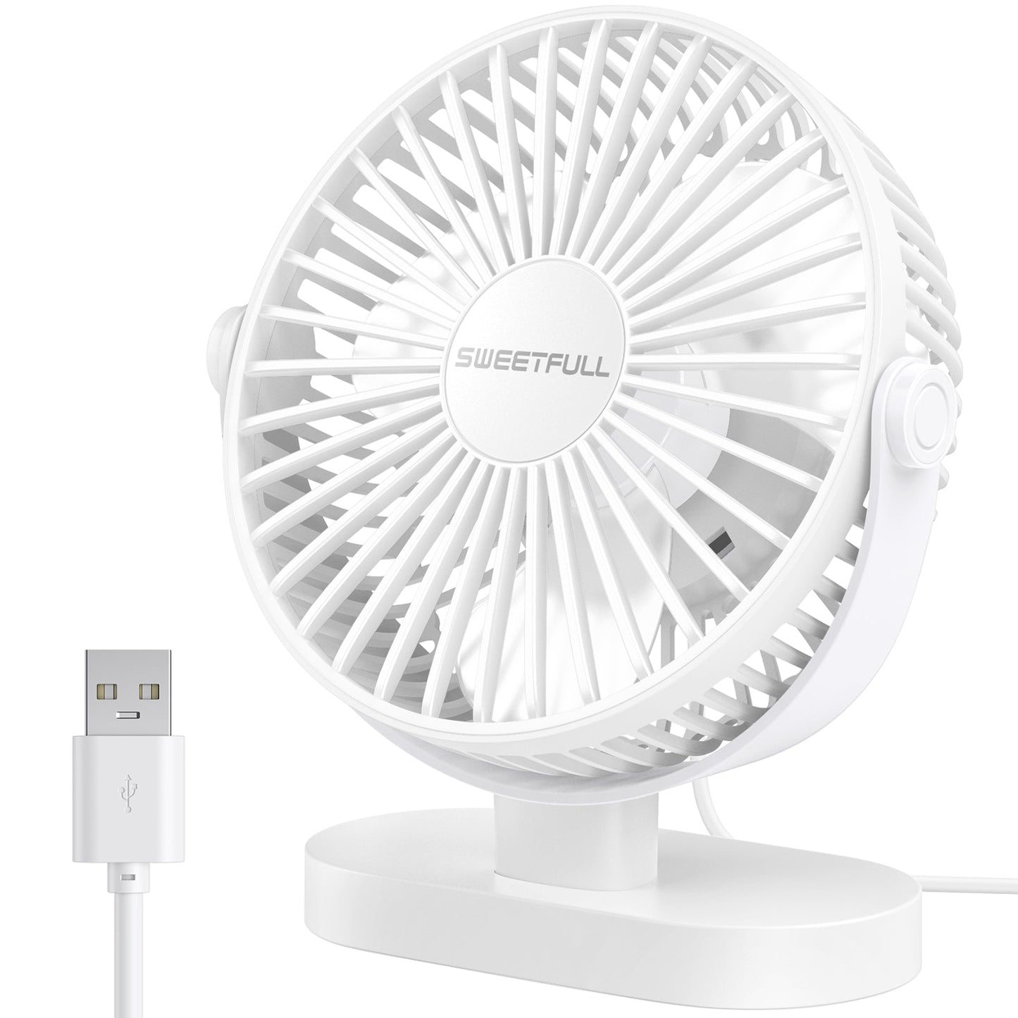 6.5 Inch Portable USB Desk Fan for Home, Office, Car, and Travel