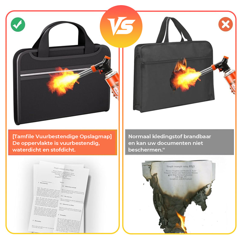 Spacious Fireproof A4 Document Organizer with Handle
