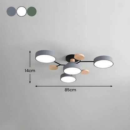 Contemporary LED Flush Mount Ceiling Fixture - Modern Bright Light