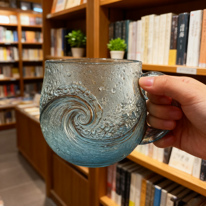 AquaDream – Artisan Glass Coffee Mug