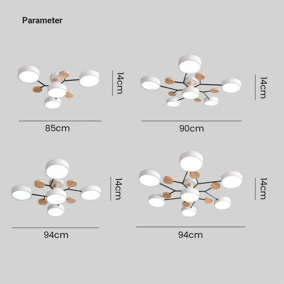 Contemporary LED Flush Mount Ceiling Fixture - Modern Bright Light