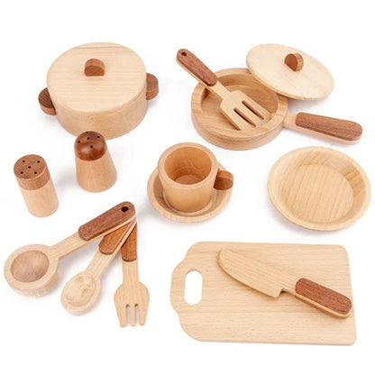 Cooking Playset – Wooden Kitchen Toy for Kids