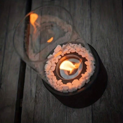 Kerosene Lantern – Decorative Oil Lamp with Metal and Glass Design