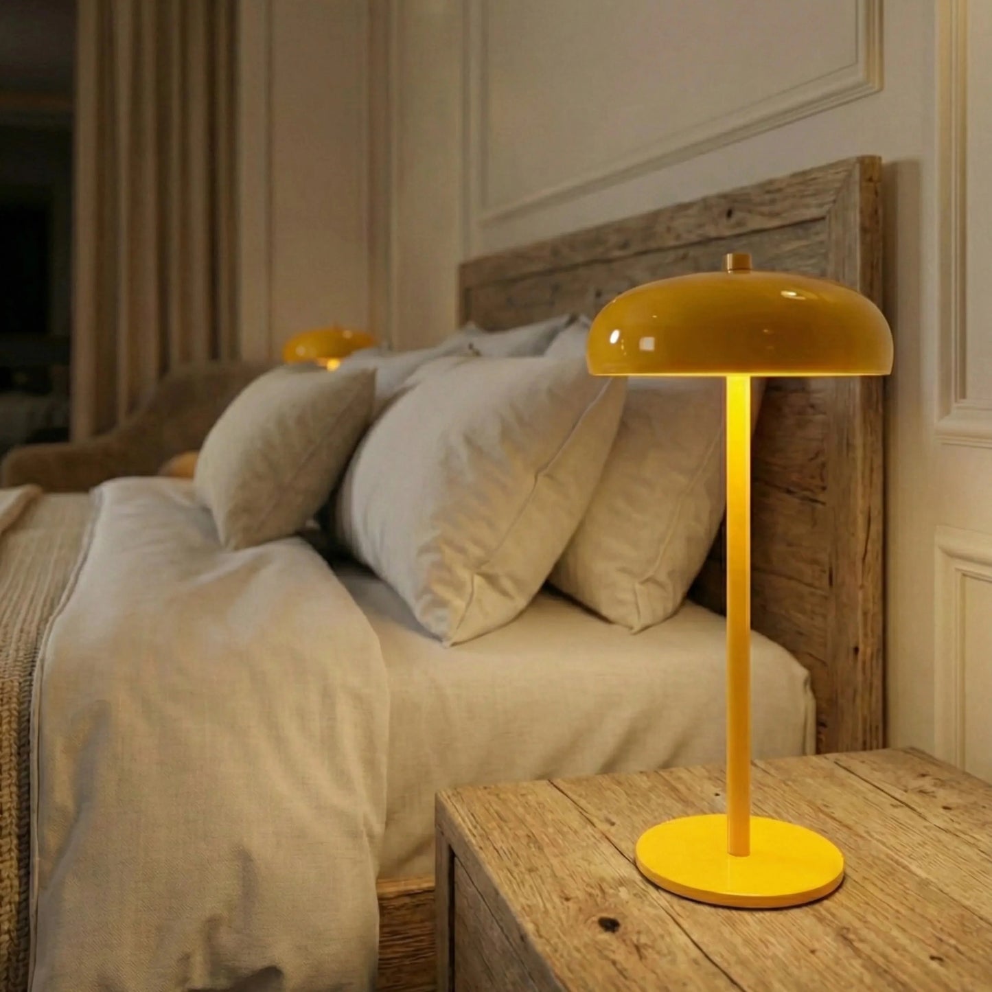 LED Table Lamp with Rechargeable Cordless Design