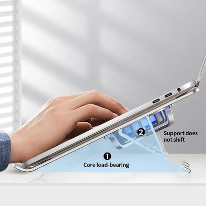 Adjustable Height Laptop Stand with 360° Rotating Cooling Fans