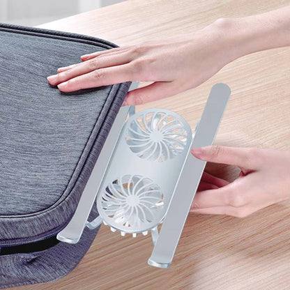 Adjustable Height Laptop Stand with 360° Rotating Cooling Fans