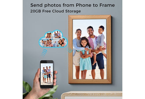 21.5-Inch Smart Photo Frame with Cloud Sharing & Auto Rotate