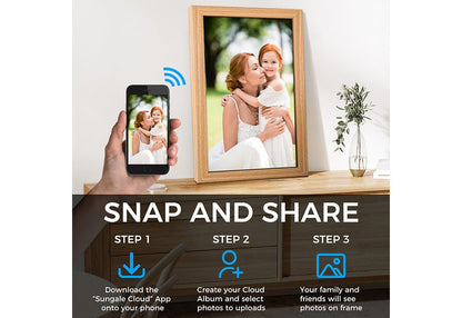 21.5-Inch Smart Photo Frame with Cloud Sharing & Auto Rotate