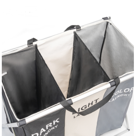 Tri-Section Laundry Organizer with Space-Saving Design