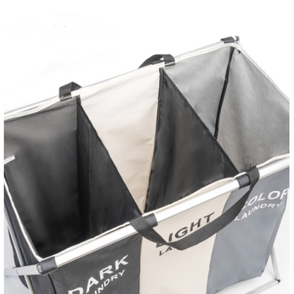 Tri-Section Laundry Organizer with Space-Saving Design