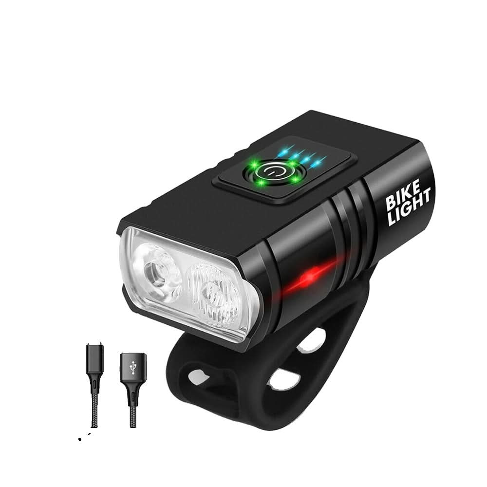 USB Rechargeable LED Bike Light with 6 Modes and 360° Rotatable Holder