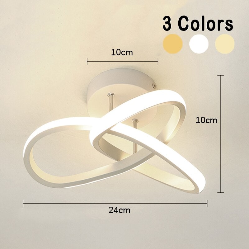 Sleek LED Ceiling Light with Contemporary Dual Ring Design