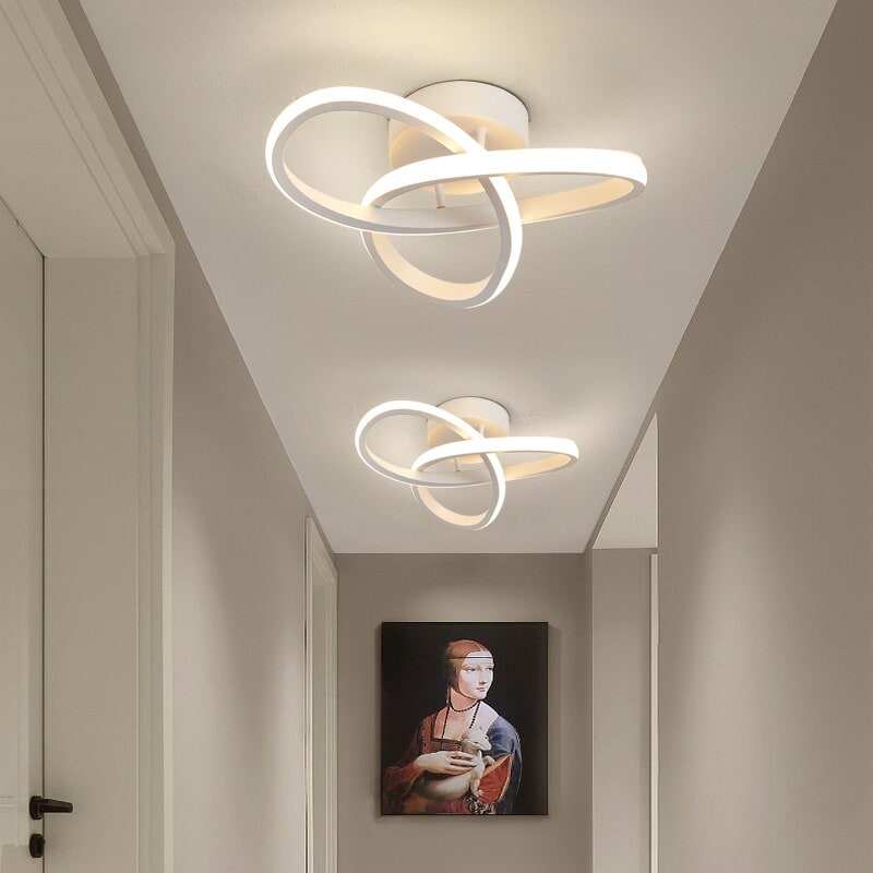 Sleek LED Ceiling Light with Contemporary Dual Ring Design