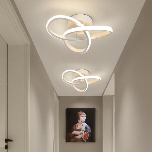 Sleek LED Ceiling Light with Contemporary Dual Ring Design