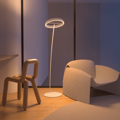 Sleek Adjustable LED Floor Lamp with Remote Control