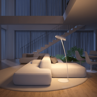 Sleek Adjustable LED Floor Lamp with Remote Control