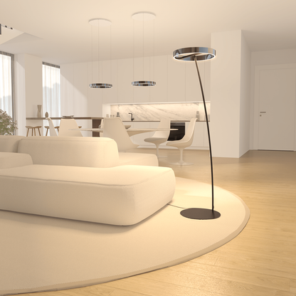 Sleek Adjustable LED Floor Lamp with Remote Control