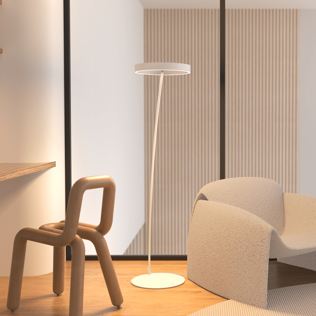Sleek Adjustable LED Floor Lamp with Remote Control