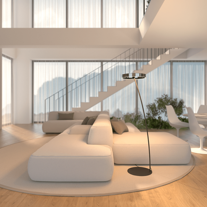 Sleek Adjustable LED Floor Lamp with Remote Control