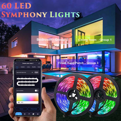 Smart LED Lighting Strip with RGB Control for All Spaces